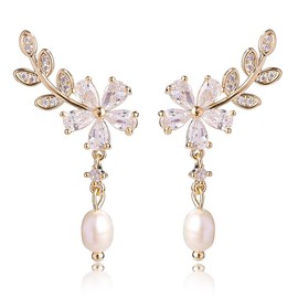 2024 Women's Earrings, Popular, Hypoallergenic Metal, Earrings, 18K Gold, Adult Earrings, Ear Ornaments, Silver Copper Cubic Zirconia