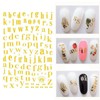LANODO 8 Pcs Nail Stickers Alphabet 3D English Arabic Numerals