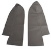waltyotur 2 Pcs Gray Front Door Panels Armrest Leather Cover