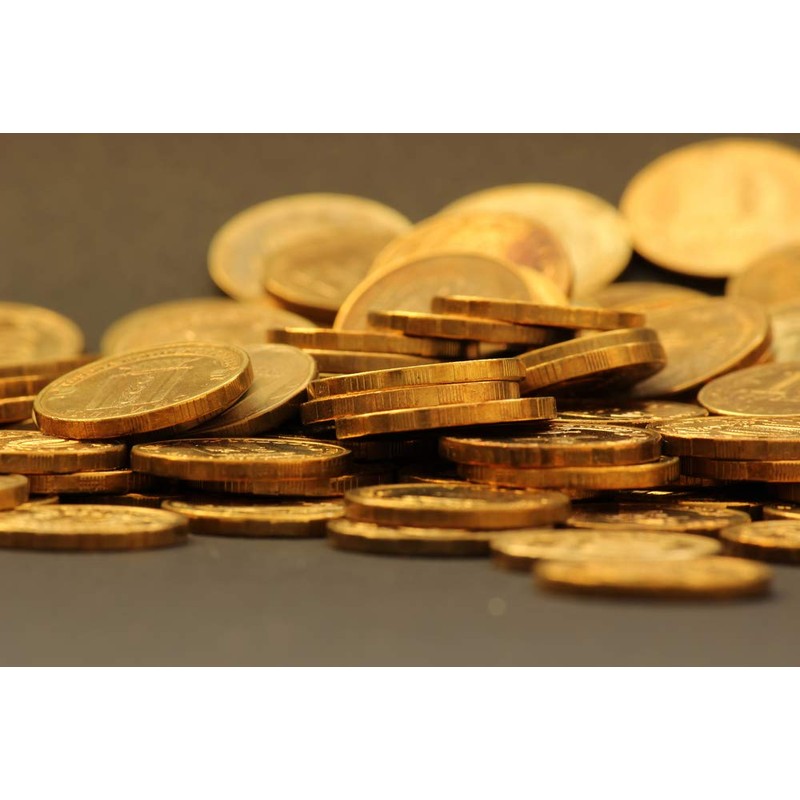 CrazyOutlet Gold Coins Milk Chocolate Candy, Large 1.5 Inch, Bulk