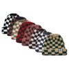 CLAPE Multi-Color Unisex Knitted Hat Plaid Ski Cap Cuff Beanie
