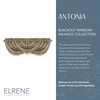 Elrene Antonia Verdunkelungsvorhang/Faltenvolant für Gardinenstangen, Polyester, Taupe, 52 in x