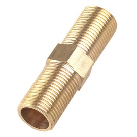 ZLYY Brass Pipe Fitting, 1/2" x 1/2" G Male Thread Pipe, Faucet Extension Adapter Kits, 2.8" Long Hex Nipple, 1-Pack