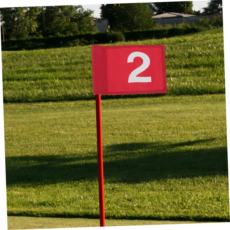 BESPORTBLE 2pcs Golf Set Flags Golfs Practice Flagstick Portable Flagpole