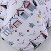 Velosso Nautical Seaside Boats Beach Hut Sail Reversible Duvet Cover