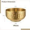 Homaisson Stainless Steel Gold Bowls Set - 4 Pcs Classic