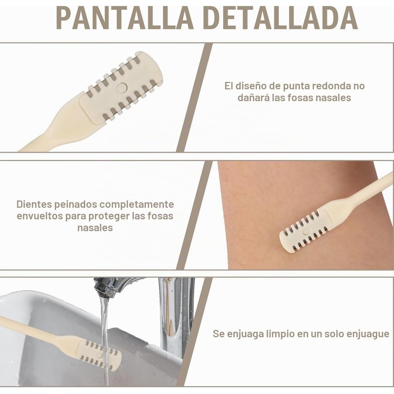 Bluemega Cortador de Pelo Nasal 2 en 1 Para Mujeres