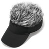 MESU Mens Visor Hat Wig Peaked Baseball Golf Cap with