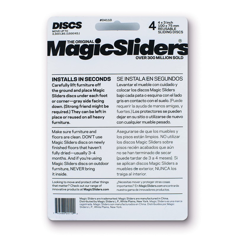 Magic Slider Self-Adhesive Furniture Sliders Heavy-Duty Sliding Disc Pads for