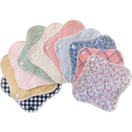 Outlet Product, Cloth Napkins, Liners, Set of 10, Organic Cotton, Made in Japan *Assorted Colors and Patterns