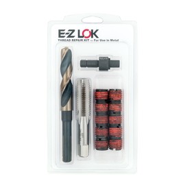 E-Z LOK EZ-329-008 Thread Repair Kit for Metal Carbon Steel Threaded Inserts 8-32 and Installation Tools