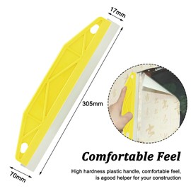 LINXINS Cutting in Tools for Painting,Paint Shield,Paint Guard, Paint Guard for Cutting in,12 Inch Stainless Steel Multipurpose Right Angle Tool for Cutting and Applying (Yellow)