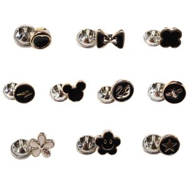 Pack of 10 Women's Brooches, SHONCO Brooches Pin Safety of Women's Shirt, Aluminium