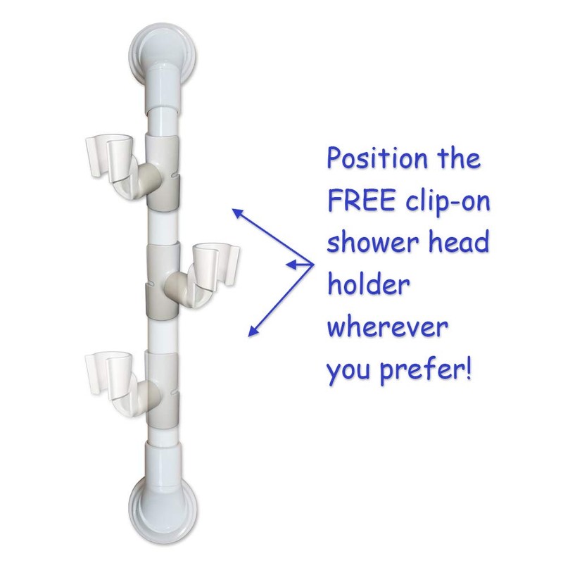 18 in MedGear Wall-Mount Bath Assisting Grab Bar, White &
