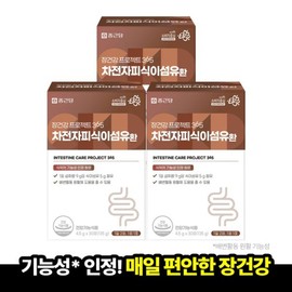 Jongkundang 장건강 프로젝트 365 차전자피 식이섬유환 4.5gx30포 3박스 Digestive Health Project 365 Psyllium Husk Dietary Fiber Tablets 4.5g x 30 Packs 3 Boxes