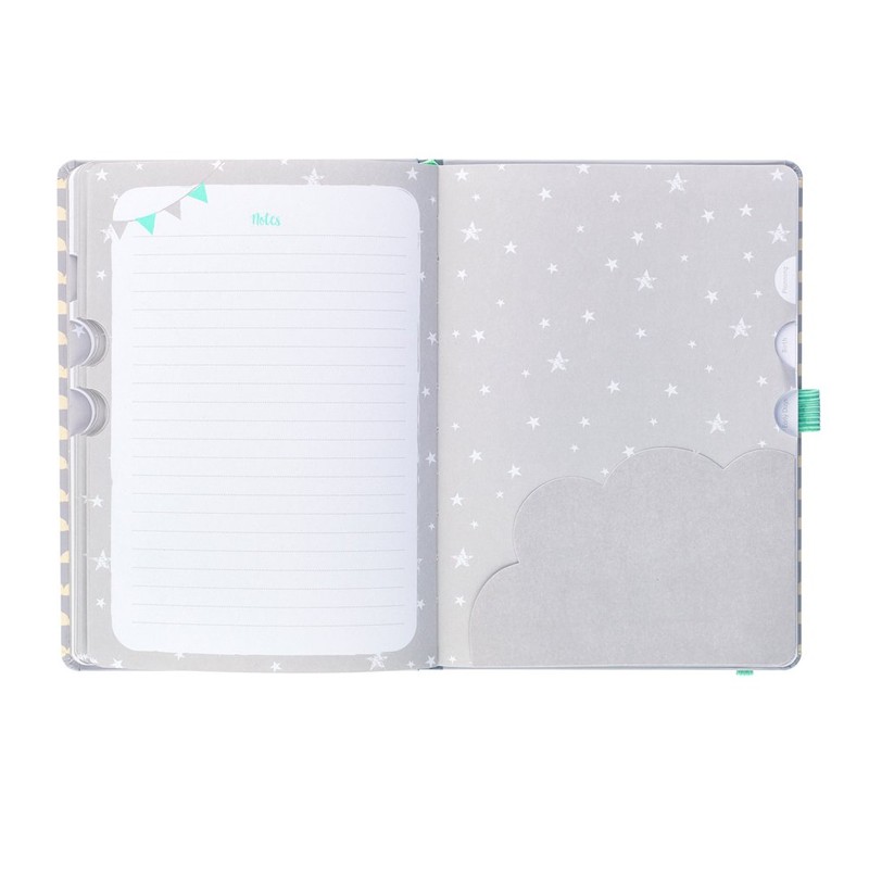 Busy B 6591 Clouds Pregnancy Journal Book, Grey