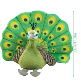 OFKAFEZV Pfau Stofftier,Pfau Tier weich Plüsch Puppe,Kuscheltier Für Kinder,Pfau Stofftier Weich Spielzeug,Vogelpuppe Geeignet für Geschenke Geburtstagsgeschenke Partygeschenke (30 * 25cm)