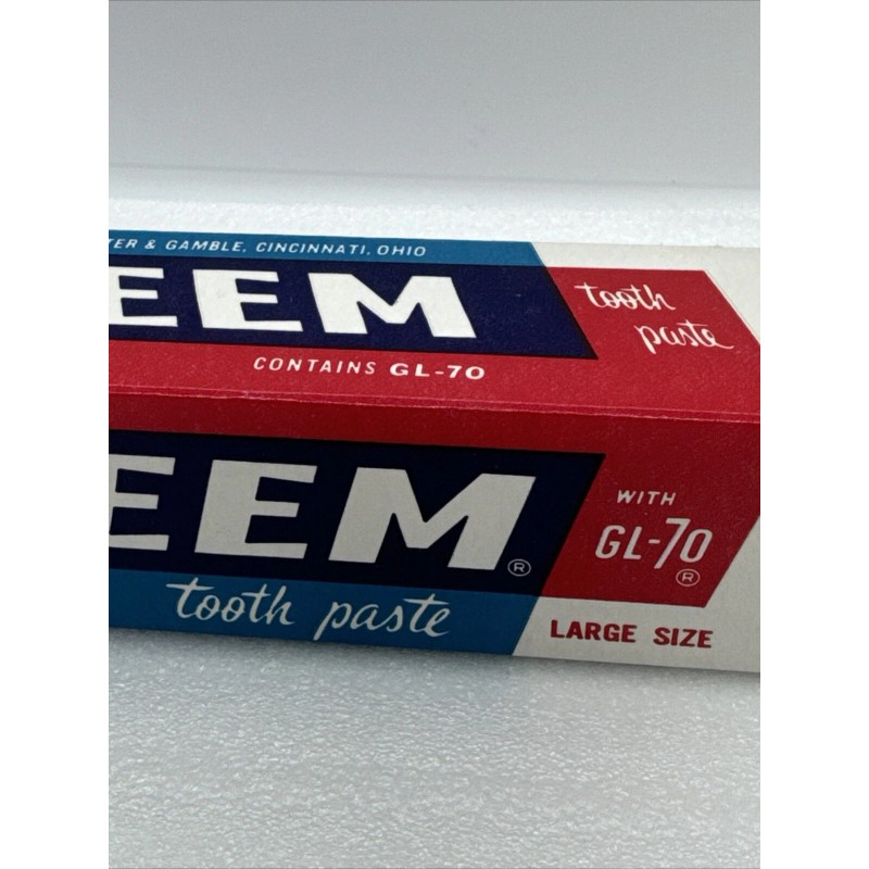 Gleem Lot Of 2 Vtg 1950s GLEEM Toothpaste First Packaging