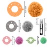 Curtzy Plastic Pompom Maker Set (4 Pack) with Cutting Scissors