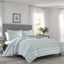 Tommy Bahama Clearwater Cay Duvet Cover Set, King, Blue