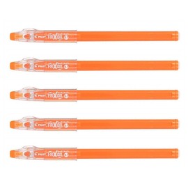PILOT Frixion Ball Sticks 07 Medium Point Rollerball Pen - Orange (Pack of 5)
