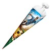 ROTH Motiv-Schultüte, Soccer, 70 cm, rund, Rot(h)-Spitze, Filzverschluss