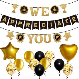 Employee Appreciation Day Banner Balloons Decorations, We Appreciate You Banner with Balloons Staff Appreciation Banner, Team Appreciation Week National Doctors Day Decorations