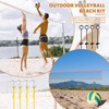Otoolling Outdoor Volleyball Adaptor Kit with Heavy Duty Ground Stakes