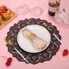 MCEAST 100 Pack Round Black Paper Doilies 13.5 Inches Lace