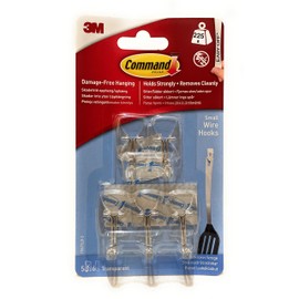 17067CLR-5 Command Small Clear Wire Hooks with Clear Strips 5pk