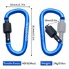TITECOUGO 4 PCS Aluminum Alloy D-Ring High Strength Carabiner Key