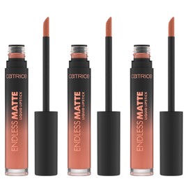 Catrice Endless Matte Liquid Lipstick, No. 010, Nude, Long-Lasting, Mattifying, Quick-Drying, Vegan, No Preservatives, No Parabens, No Microplastic Particles, Pack of 3 (3 x 4.5 ml)