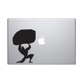 Comic Book Style - Super Hero Silhouette Atlas Version 11-5 inch Black Vinyl Decal Sticker for Cars, Laptops, and Windows – Durable, Weatherproof, Easy to Apply