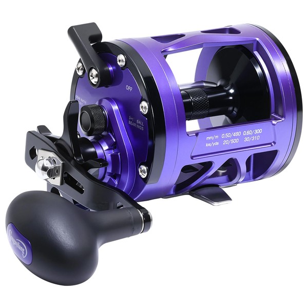 Sougayilang Conventional Fishing Reel,Smooth Powerful Inshore Surf Trolling Reel, Baitcasting