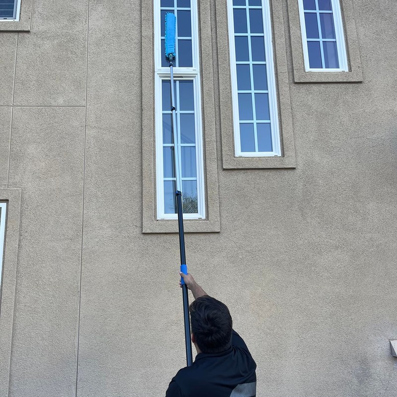 Hicavar Microfiber Flexible Ceiling Fan Duster with Washable Chenille Dusting