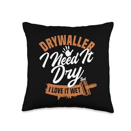 Drywaller Tools Repair Installer Repair Kit Drywall Finisher Throw Pillow