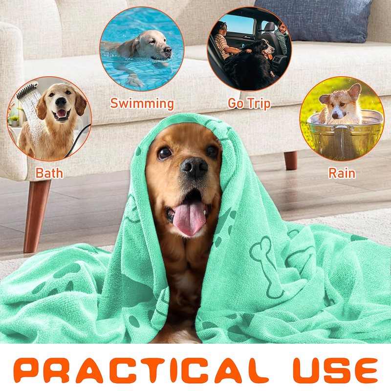 KisSealed 8Pcs Dog Towels for Drying 55 x 28 Inch