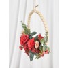 Artificial Garland Wood Pearl Decorative Flower Wreath Tea Garland Home