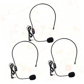 BIUDECO Microphone Set 3pcs Headset Mic Portable Voice Amplifier Speaker Mic for Store