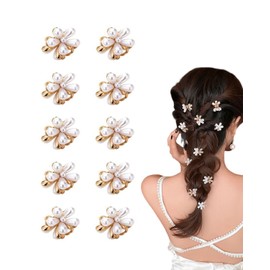YFFSFDC Bangs Clips, Pearls Hair Clips, Mini Hair Clips, Hair Clips, Hair Clips, Cute, Hair Accessories, Hair Clips, For Women, Weddings, Parties, Children, Birthdays, Set of 10