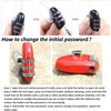 Red Heart Shape Padlock Mini 3 Digit Code Lock with