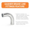 GASHER GASHER 1PCS 90 Degree Elbow Aluminum Alloy Tube 1"OD,