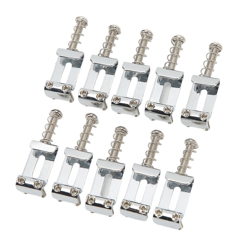 60Pcs Guitar Bridge Saddles Tuning Stability Silver No Burrs Easy