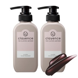 CLAYENCE Clay Spa Color Treatment, Ash Brown, 8.1 oz (235 g), Set of 2 (Easy Fruity & Floral Scent), Coloring, Damage Repair, Color Retention, Additive-Free