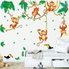 DECOWALL WL4-2013 Monkey Climbing Tree Wall Decals Jungle Animals Wall