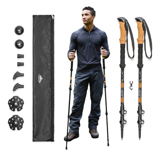 Cascade Mountain Tech Trekking Poles, Shaft Material: Aircraft- grade 6061