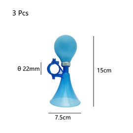 3Pcs Manually Bike Bugle Loudspeaker Siren Hooter Snail Air Horn for Kid's Bike Bell, Bicycle Bell for Girls Bicycle Airbag Horn (red+pink+blue)