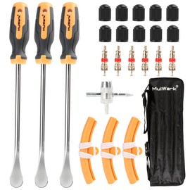 MULWARK Tire Spoons 14.5 Inches Motorcycle Tire Changer Durable Chrome Vanadium Steel Tire Changing Kit Includes Rim Protectors Easy to Use Tire Iron