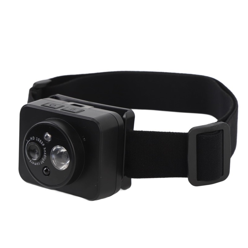 Head Mounted Action Camera, 1080P LED Headlamp, Night Light, Elastic