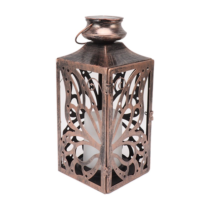 LED Solar Lantern Outdoor Hanging Hollow Out Butterfly Solar Light